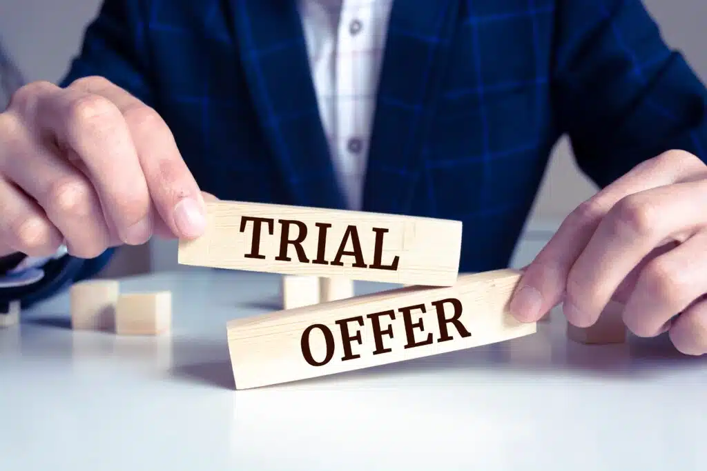 the difference between a free trial and a pilot for WFM